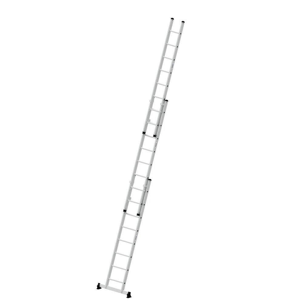 Munk 3-delige sportopsteekladder met nivello® dwarsbalk, 3x8 sporten, van Günzburger Steigtechnik Munk 3-delige uitschuifladder met Nivello® dwarsbalk uit de categorie uitschuifladders en touwladders, artikelnummer 020608