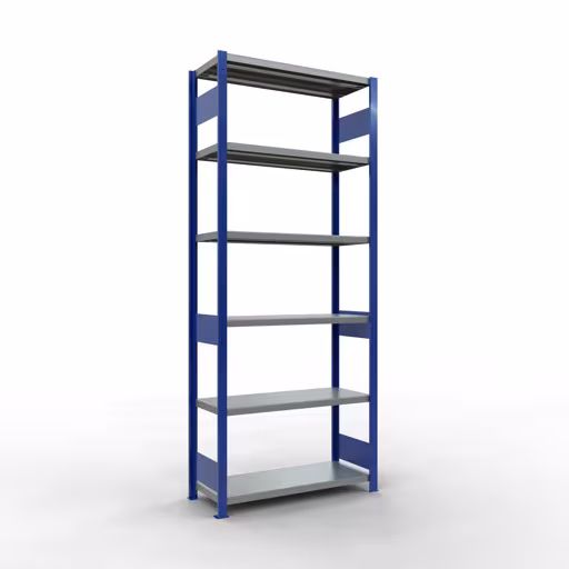 Figuur nr. 10 van het artikel basisrek, legplank-insteeksysteem MULTIplus250, 2500 x 1000 x 400 mm, 6 legborden, RAL 5010 gentiaanblauw/verzinkt uit de productgroep insteeksysteem van het merk Schulte Lagertechnik.