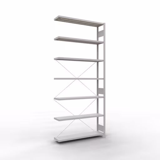 Insteeksysteem opzetplank 3000x1300x300 mm, type 250 kg, lichtgrijs van Schulte Lagertechnik Insteeksysteem opzetplank 3000x1300x300 mm, type 250 kg, lichtgrijs, opzetplank, art.nr. 32837-130