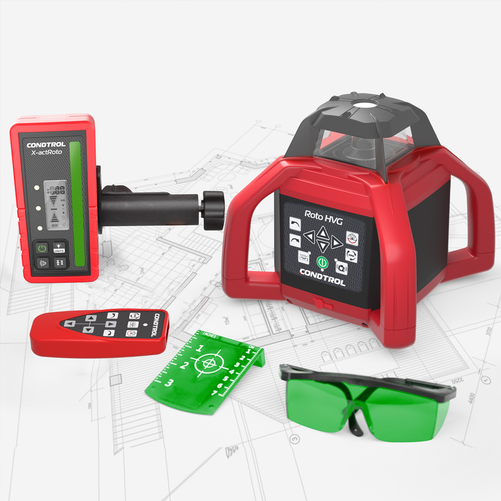 Ohne Text 847638 Horizontaal & verticaal roterende laser met GROENE laserstraal Roto HVG