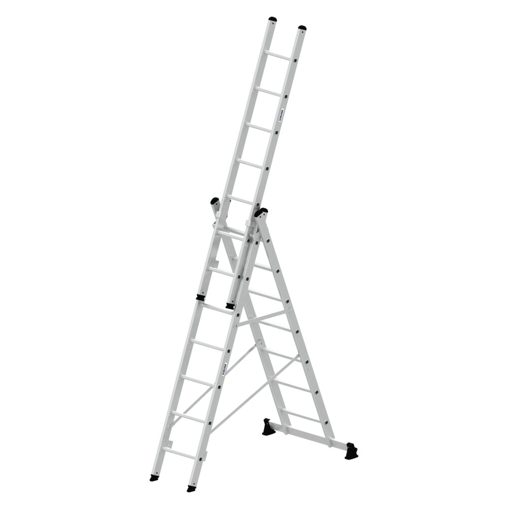 Munk 3-delige multifunctionele ladder met Nivello® dwarsbalk uit de categorie multifunctionele ladders, artikelnummer 011107