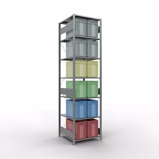 Extra afbeelding van het artikel Basisplank, legbord, insteeksysteem MULTIplus150, 3000 x 750 x 800 mm (HxBxD), 7 legborden, kruisschoor, verzinkt Extra afbeelding van het artikel Basisplank, legplank, insteeksysteem MULTIplus150, 3000 x 750 x 800 mm, 7 legborden, dwarsschoor, verzinkt vanaf basisplank