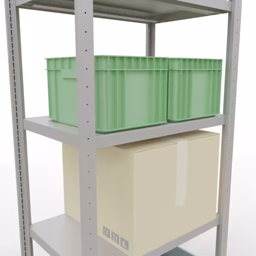 Figuur nr. 15 van het artikel basisplank, legbord, insteeksysteem MULTIplus250, 2000 x 750 x 500 mm, 5 legborden, lengtestangen, RAL 7035 lichtgrijs uit de productgroep insteeksysteem van Schulte Lagertechnik.