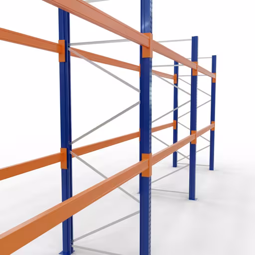 Figuur nr. 9 van het artikel palletstelling 3 velden van elk 2700 mm - 4000x1100mm, HxD, 18 spijlen (1500kg) uit de productgroep palletstellingen van het merk Schulte Lagertechnik.