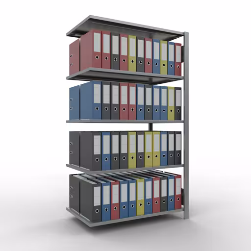 Afbeelding nr. 13 van het artikel, kantoorrekken, insteeksysteem MULTIplus150, 1800 x 1000 x 600 mm, 5 legborden, verzinkt, zonder middenaanslag uit de productgroep kantoorrekken van Schulte Lagertechnik
