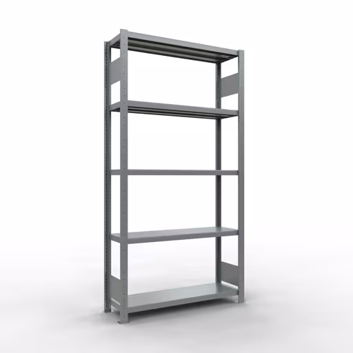 Figuur nr. 15 van het artikel basisrek, legplank, insteeksysteem MULTIplus330, 2000 x 1000 x 300 mm, 5 legborden, lengtestangen, verzinkt uit de insteeksysteem productgroep van Schulte Lagertechnik.