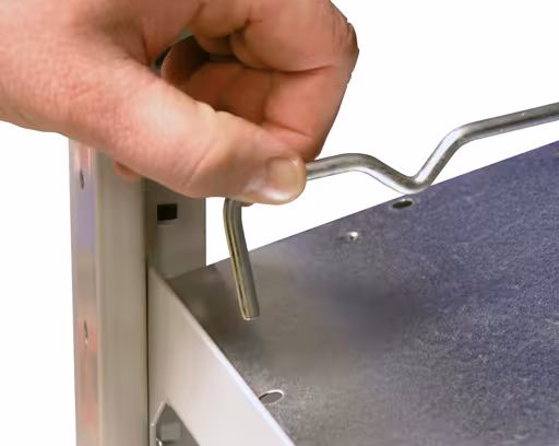 Productafbeelding nr. 8 van het artikel Scheidingsgeleider 500 mm, blank verzinkt Figuur nr. 8 van het artikel Scheidingsgeleider 500 mm, blank verzinkt uit de productgroep stellingrekken van Schulte Lagertechnik.