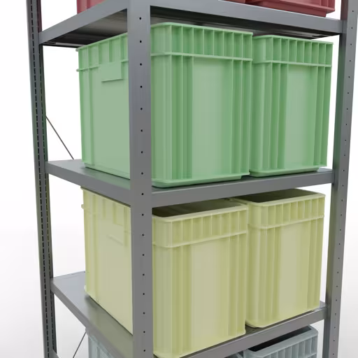 Figuur nr. 15 van het artikel basisrek, legplank, insteeksysteem MULTIplus250, 2000 x 750 x 800 mm, 5 legborden, kruisschoor, verzinkt uit de insteeksysteem productgroep van Schulte Lagertechnik.