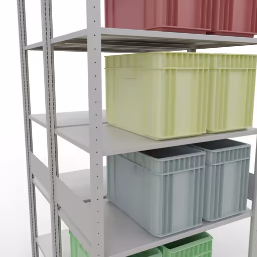Extra afbeelding van het artikel Basisplank, dubbele plank, plankinsteeksysteem MULTIplus150, 3000 x 1000 x (2x600) mm, 2x7 planken, RAL 7035 lichtgrijs uit dubbele planken