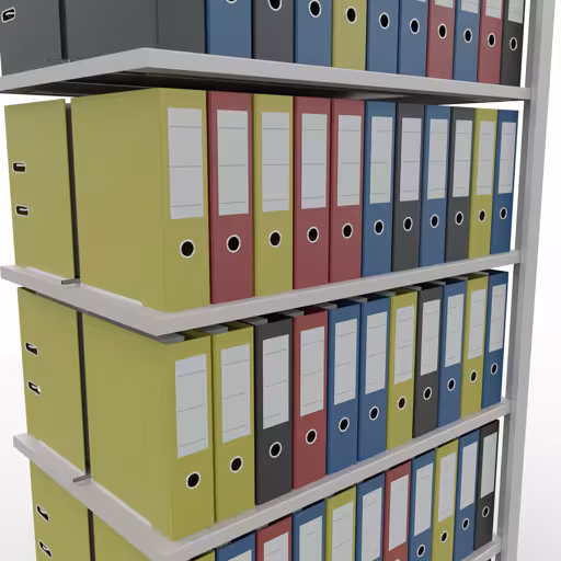 Aanbouwrekken, kantoorrekken, insteeksysteem MULTIplus150, 2300 x 1000 x 600 mm, 7 legborden, met middenaanslag, lichtgrijs van het merk Schulte Lagertechnik uit het assortiment kantoorrekken