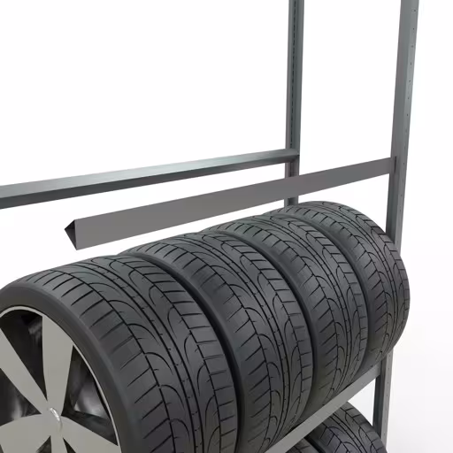 Figuur nr. 7 van het artikel aanbouwrek, wielen-/bandenrek, 2750 x 1200 x 400 mm, verzinkt, 4 opslagniveaus met 150 kg vakbelasting per niveau uit de productgroep stellingrekken van het merk Schulte Lagertechnik