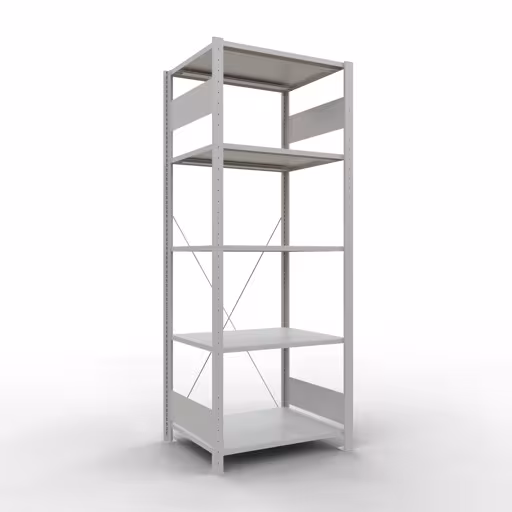 Productafbeelding nr. 12 van het artikel basisplank, legbord, insteeksysteem MULTIplus150, 2000 x 750 x 600 mm, 5 legborden, RAL 7035 lichtgrijs uit het insteeksysteem-assortiment van Schulte Lagertechnik
