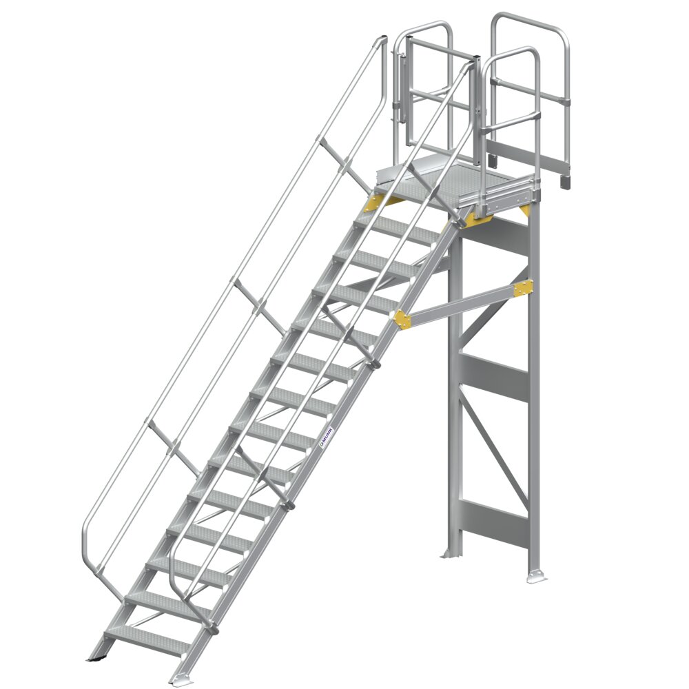 Munk stationair ontdooisysteem, module 4, 45° trap van Günzburger Steigtechnik Munk stationair ontdooisysteem, module 4, 45° trap, uit de categorie trappen, artikelnummer 681220