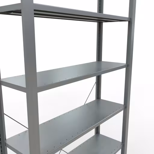 Figuur nr. 13 van het artikel, kantoorrekken, insteeksysteem MULTIplus85, 2300 x 1000 x 300 mm, 7 planken, verzinkt, zonder aanslaglijst uit de productgroep kantoorrekken van Schulte Lagertechnik.