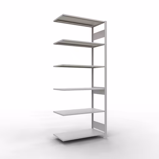 Figuur nr. 14 van het artikel aanbouwrekken, legbordstellingen, insteeksysteem MULTIplus85, 2500 x 1000 x 500 mm, 6 legborden, RAL 7035 lichtgrijs uit de productgroep insteeksysteem van het merk Schulte Lagertechnik.