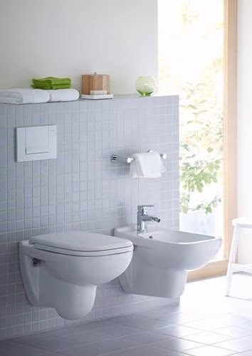 Detailbild 4043033 Duravit wandcloset D-Code, randloos, laagspoelend, wit, inclusief closetzitting met soft-close mechanisme