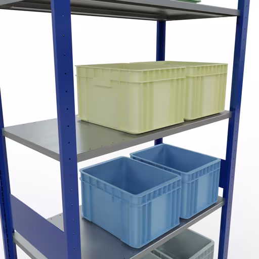 Figuur nr. 13 van het artikel basisrek, legplank-insteeksysteem MULTIplus85, 3000 x 1000 x 500 mm, 7 legborden, RAL 5010 gentiaanblauw uit de productgroep insteeksysteem van het merk Schulte Lagertechnik.