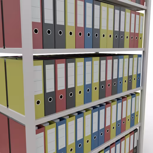 Figuur nr. 13 van het artikel basisplank, kantoorplank, insteeksysteem MULTIplus150, 2000 x 1300 x 600 mm, 6 planken, lengtestangen, zonder middenaanslag, lichtgrijs uit de productgroep kantoorplanken van Schulte Lagertechnik.