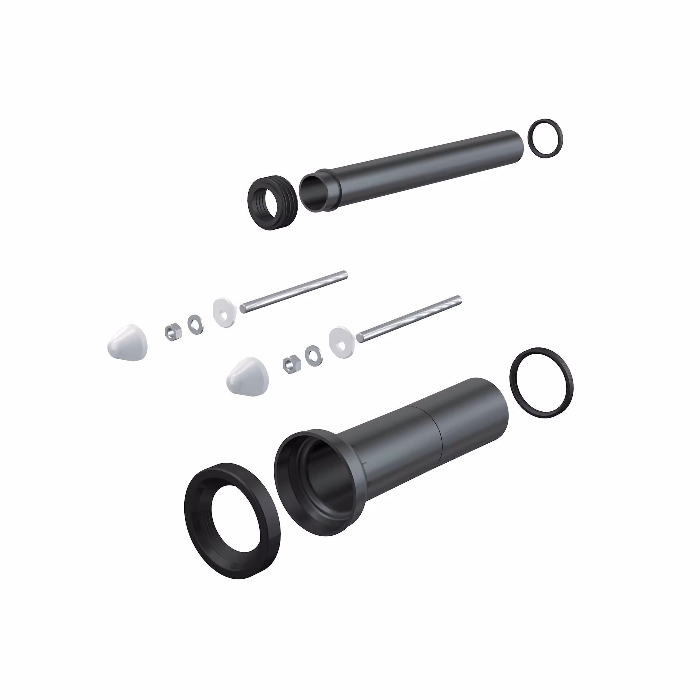 Wandtoiletaansluitset, toiletaansluiting, art.nr. M9000