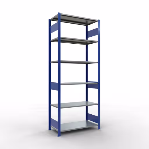 Figuur nr. 12 van het artikel basisrek, legplank-insteeksysteem MULTIplus85, 2500 x 1000 x 500 mm, 6 legborden, RAL 5010 gentiaanblauw uit de productgroep insteeksysteem van het merk Schulte Lagertechnik.