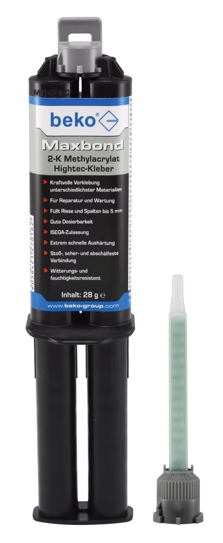 Maxbond 2-K Hightec lijm 28 g, inclusief 3 verplichte mixers, in blisterverpakking van Beko Maxbond 2-K Hightec lijm 28 g, incl. 3 verplichte mixers, in blisterverpakking uit de categorie montagelijm met artikelnr. 270 628