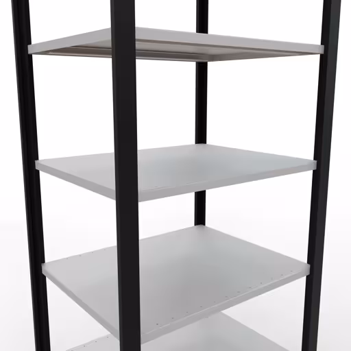 Afbeelding nr. 12 van het artikel, kantoorrekken, insteeksysteem MULTIplus150, 2300 x 750 x 600 mm, 7 planken, zonder middenaanslag, zwart/lichtgrijs uit de productgroep kantoorrekken van Schulte Lagertechnik