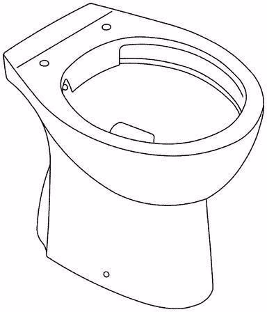 GROHE staande WC Bau Ceramic 39431 randloze uitloop verticaal alpine wit