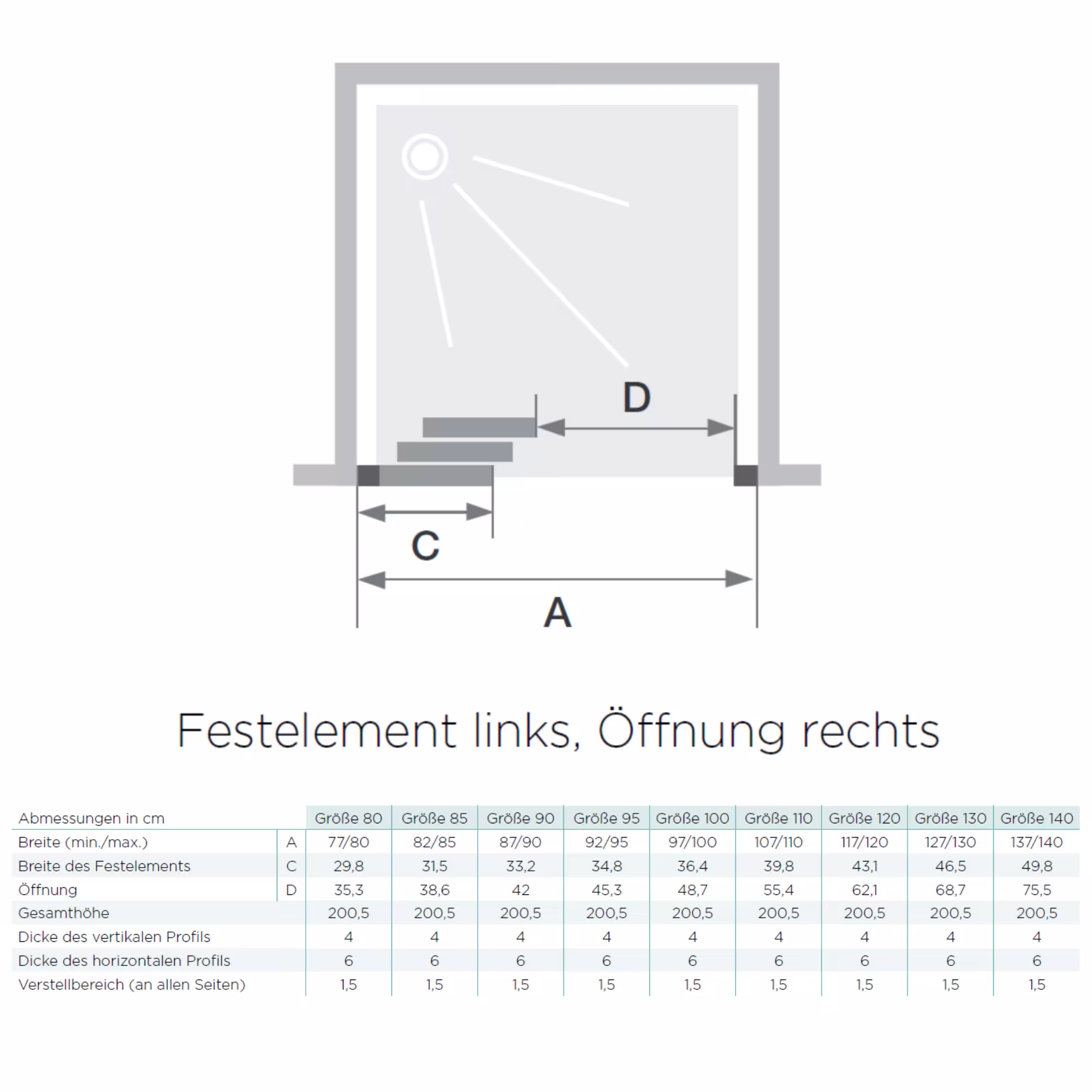 Smart Design 2P70 draaideur N/U/E hoogte 200cm chroom helder glas volledig omlijst van het merk Kinedo uit de categorie douchewanden