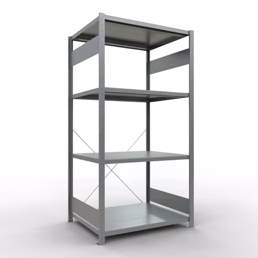 Figuur nr. 10 van het artikel basisplank, legbord, insteeksysteem MULTIplus330, 2000 x 1000 x 800 mm (HxBxD), 5 legborden, kruisschoor, verzinkt uit de productgroep insteeksysteem van het merk Schulte Lagertechnik.