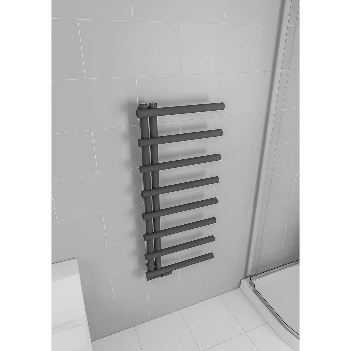 Mert Design badkamer radiator model Metire, zwart, 500x1150 mm