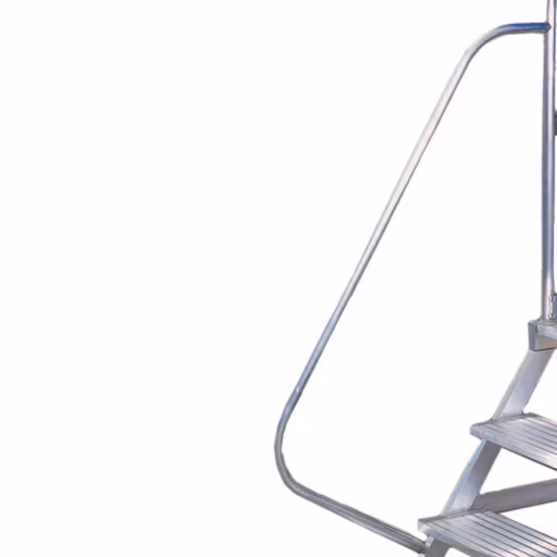 Leuning op de stijgleiding voor 3-traps ladders #34874 van Schulte Lagertechnik uit het assortiment Stairs, Climbs, Catwalks
