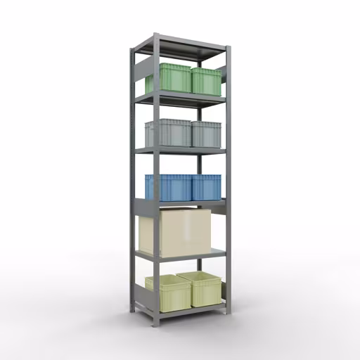 Afbeelding nr. 14 van het artikel basisrek, legbord, insteeksysteem MULTIplus250, 2500 x 750 x 500 mm, 6 legborden, lengtestangen, verzinkt uit de productgroep insteeksysteem van Schulte Lagertechnik