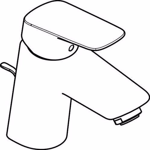 Hansgrohe ééngreeps wastafelmengkraan LOGIS 70 nominale breedte 15 met verzonken waste G 1 1/4 inch chroom