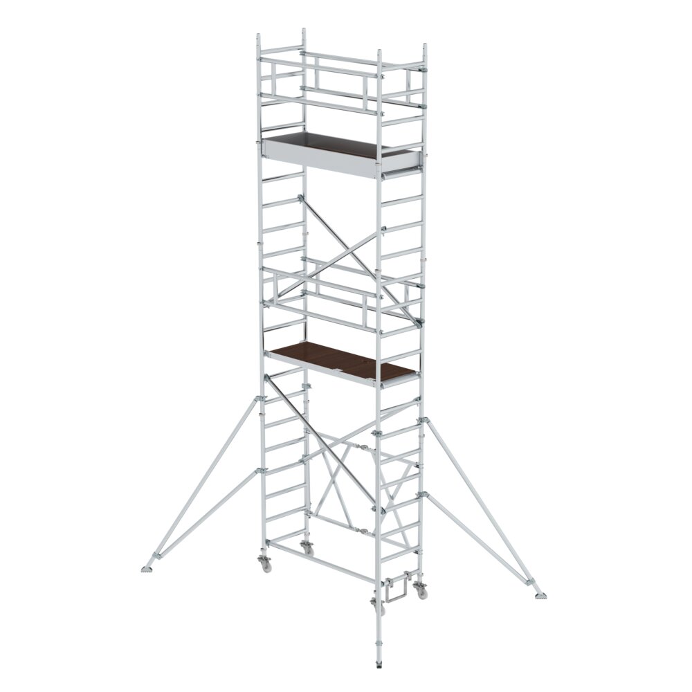 Munk vouwsteiger 0,75 x 1,80 m met steunpoten, platformhoogte 4,80 m, van Günzburger Steigtechnik Munk vouwsteiger 1,35 x 1,80 m met steunpoten uit de categorie Vouwsteigers met artikelnummer 115148