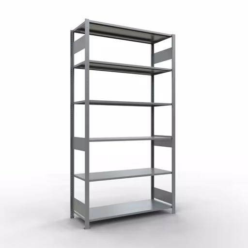 Productafbeelding nr. 12 van het artikel basisrek, legbord, insteeksysteem MULTIplus150, 2500 x 1300 x 500 mm, 6 legborden, verzinkt uit het insteeksysteem assortiment van Schulte Lagertechnik