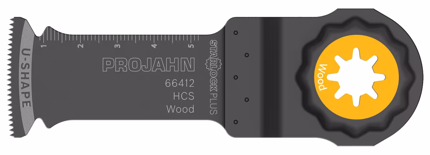 Invalzaagblad voor hout, HCS, Starlock Plus, 32 mm x 60 mm, 1 verpakking van PROJAHN Invalzaagblad voor hout, HCS, Starlock Plus, 32 mm x 60 mm, 1 verpakking, oscillerend zaagblad, art.nr. 66412