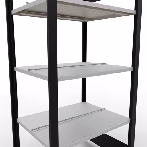 Figuur nr. 12 van het artikel, kantoorrekken, insteeksysteem MULTIplus150, 1800 x 750 x 600 mm, 5 planken, met middenaanslag, zwart/lichtgrijs uit de productgroep kantoorrekken van Schulte Lagertechnik