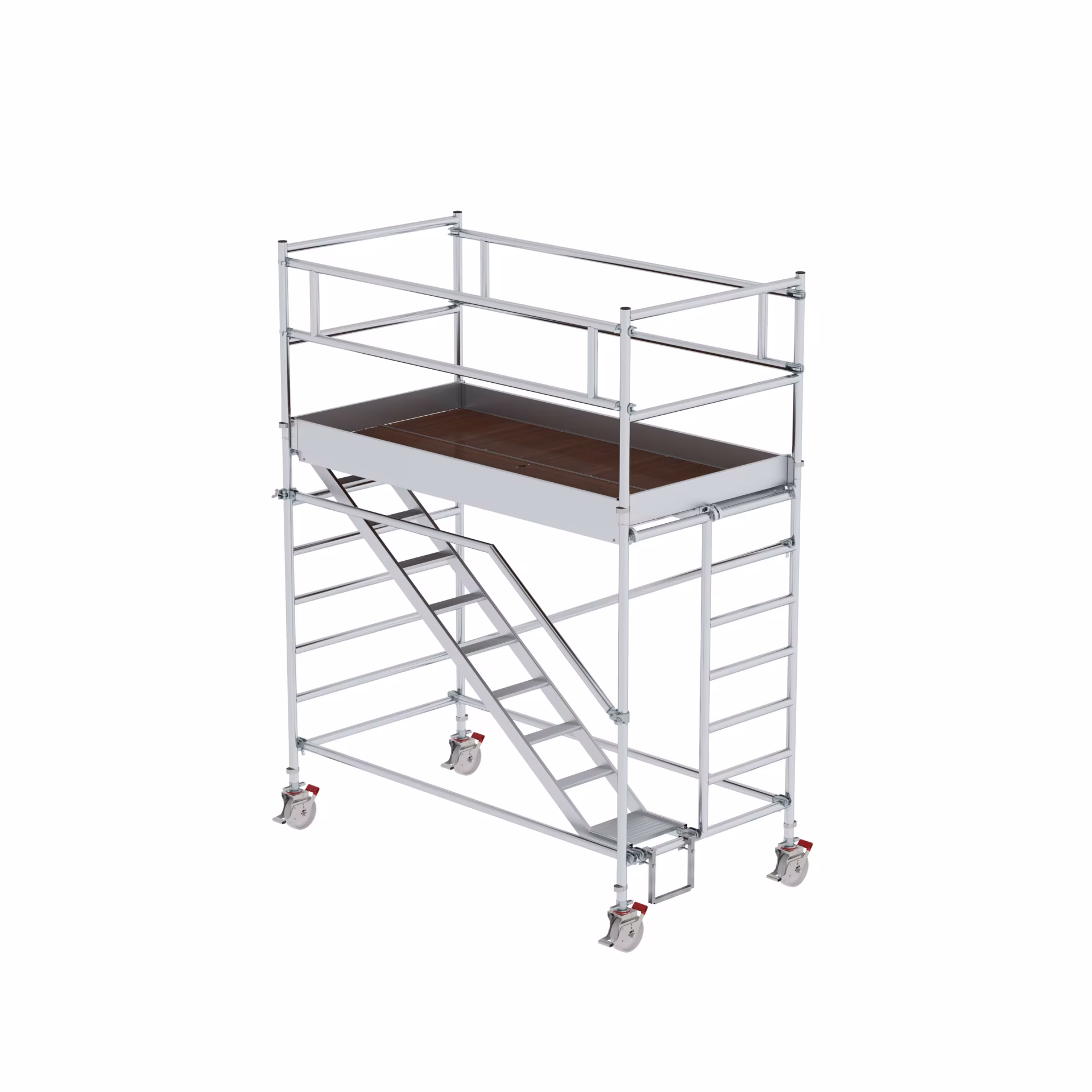 Rolsteiger 1,35 x 2,45 m met schuine treden platformhoogte 2,35 m van Munk uit de categorie steigers