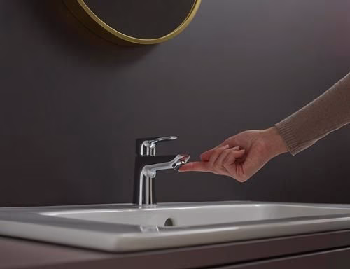 Detailbild 4068941 Hansgrohe TALIS E 80 monoknop wastafelmengkraan met waste 15 mm diameter en G 1 1/4" Baduitloop chroom