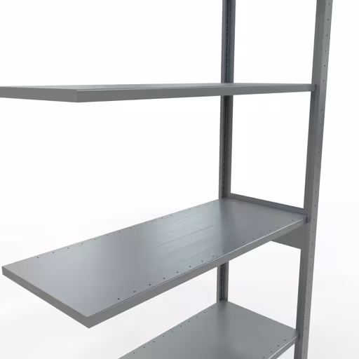 Aanbouwrekken, legbordstellingen, insteeksysteem MULTIplus85, 2500 x 1000 x 400 mm, 6 legborden, verzinkt van Schulte Lagertechnik met artikelnr. 13146-LR