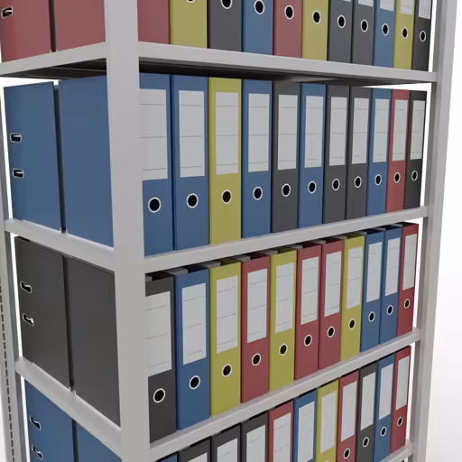 Figuur nr. 12 van het artikel basisplank, kantoorplank, insteeksysteem MULTIplus150, 2300 x 1000 x 600 mm, 7 planken, lengtestangen, zonder middenaanslag, lichtgrijs uit de productgroep kantoorplanken van Schulte Lagertechnik.