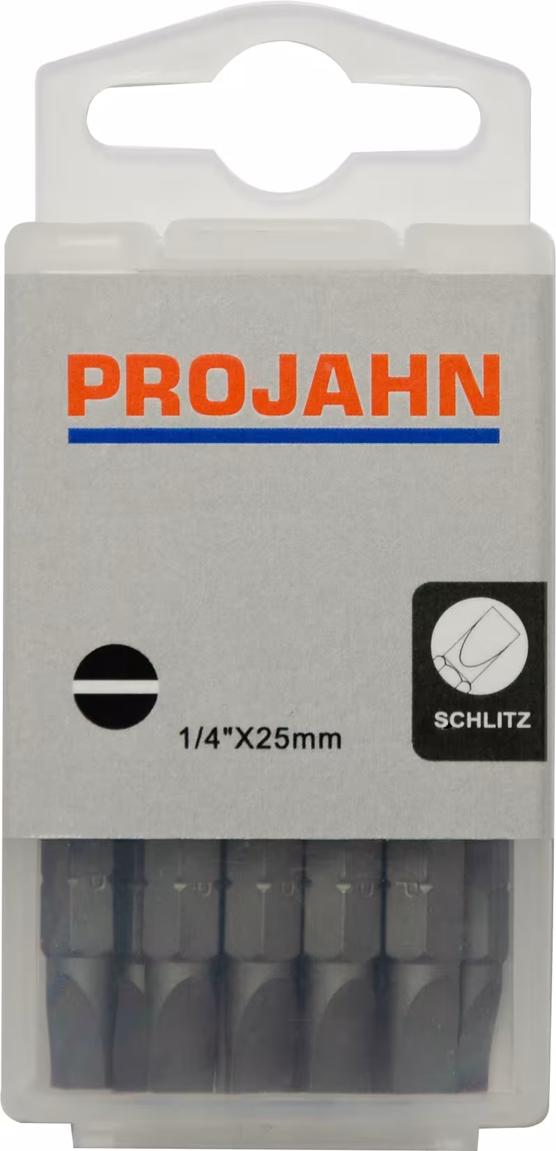 1/4" inch bit L25 mm gleuf 6,0 x 1,0 mm verpakking van 10 stuks van PROJAHN Bit voor gleufschroeven 6,3 10 stuks, bits & bithouder, art.nr. 2724-10