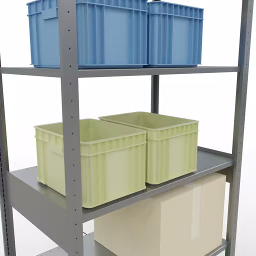 Figuur nr. 14 van het artikel basisrek, legplank-insteeksysteem MULTIplus85, 2500 x 1000 x 600 mm, 6 legborden, verzinkt uit de productgroep insteeksysteem van het merk Schulte Lagertechnik.