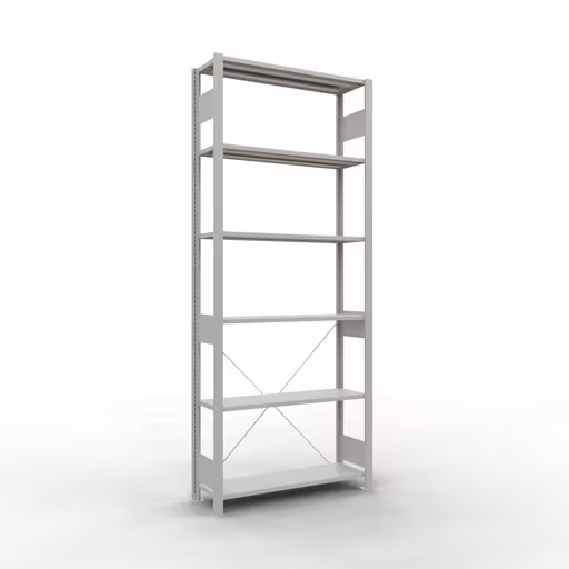 Figuur nr. 14 van het artikel basisrek, legplank-insteeksysteem MULTIplus85, 2500 x 1000 x 300 mm, 6 legborden, RAL 7035 lichtgrijs uit de productgroep insteeksysteem van het merk Schulte Lagertechnik.