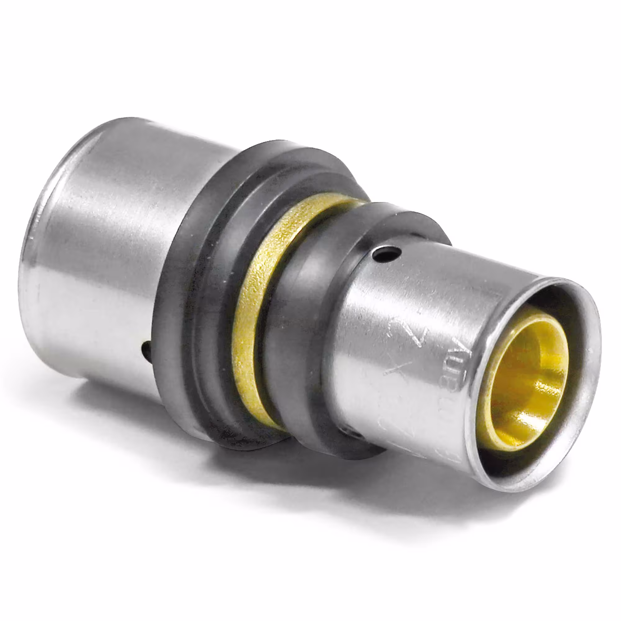 Pipetec perskoppeling gereduceerd voor aluminium composiet buis 26 x 3 tot 16 x 2 mm van Pipetec Persreductie, persfittingen, artikelnr. PFK2616
