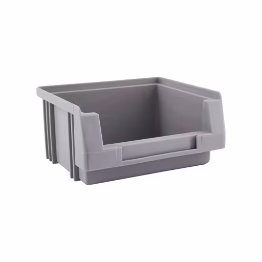 Open opbergdoos, dxbxh 89x102x50 mm, grijs, polypropyleen van Schulte Lagertechnik Open opbergdoos, dxbxh 89x102x50 mm, grijs, polypropyleen, opbergruimte voor kleine onderdelen, art.nr. 20239