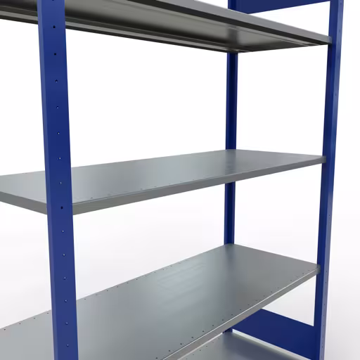 Productafbeelding nr. 15 van het artikel basisplank, legplank-insteeksysteem MULTIplus150, 2000 x 1300 x 500 mm, 5 legborden, RAL 5010 gentiaanblauw/verzinkt uit het plug-in-systeem assortiment van het merk Schulte Lagertechnik