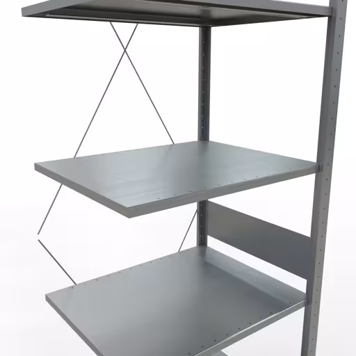 Productafbeelding nr. 13 van het artikel aanbouwrekken, legbord, insteeksysteem MULTIplus150, 3000 x 750 x 600 mm, 7 legborden, verzinkt uit het assortiment insteeksysteem van Schulte Lagertechnik