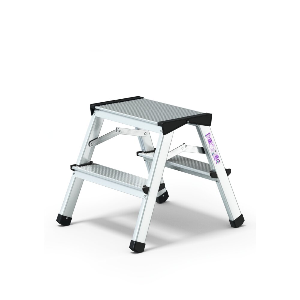 Munk opvouwbare opstapkruk, 2 treden, van Günzburger Steigtechnik Munk huishoud opklapbaar opstapje, 2 treden, uit de categorie "Trappen" met artikelnummer 011162