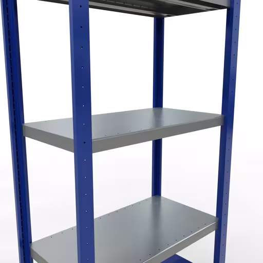 Figuur nr. 10 van het artikel basisrek, legbord, insteeksysteem MULTIplus250, 2000 x 750 x 400 mm, 5 legborden, RAL 5010 gentiaanblauw/verzinkt/verzinkt uit de productgroep insteeksysteem van het merk Schulte Lagertechnik.